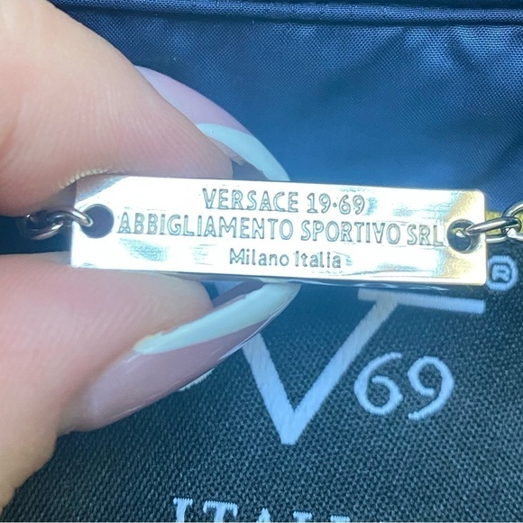 Versace 19.69 Navy Puffer Jacket with Silver Hardware 19V69 I Size: 2X - Picture 14 of 16